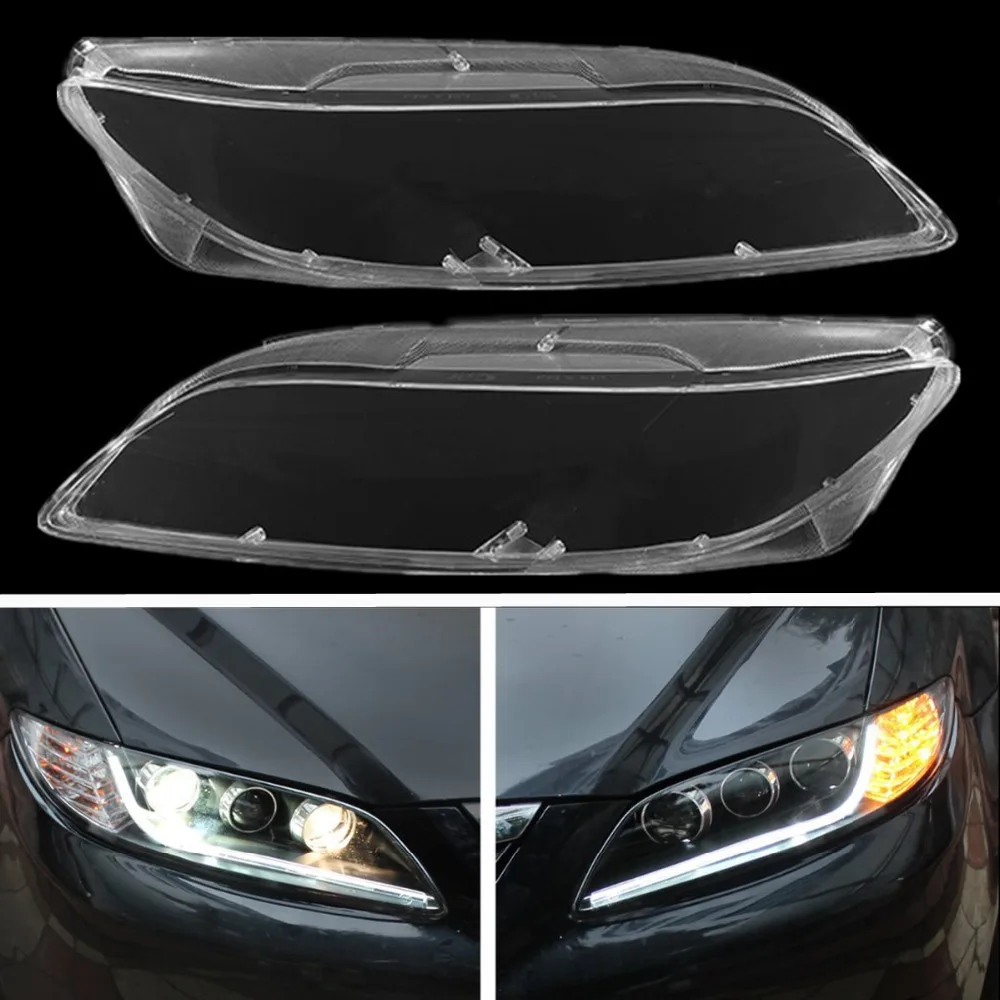 Liplasting 2 шт. сменная крышка объектива фары (правая + левая) для Mazda 6 2003 2008 Высокое