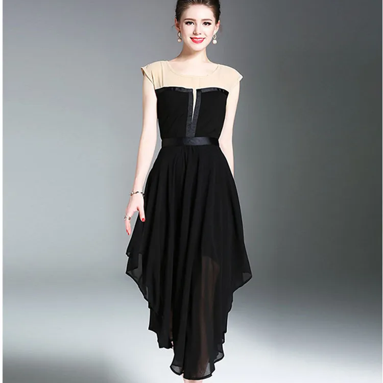 Женское шифоновое платье SoftFox Брендовое богемное летнее в стиле пэчворк с