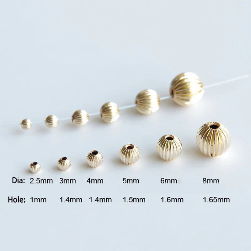 10 шт. круглые бусины в форме тыквы 3 8 мм|spacer beads|beads spacers beadsfor jewelry making |