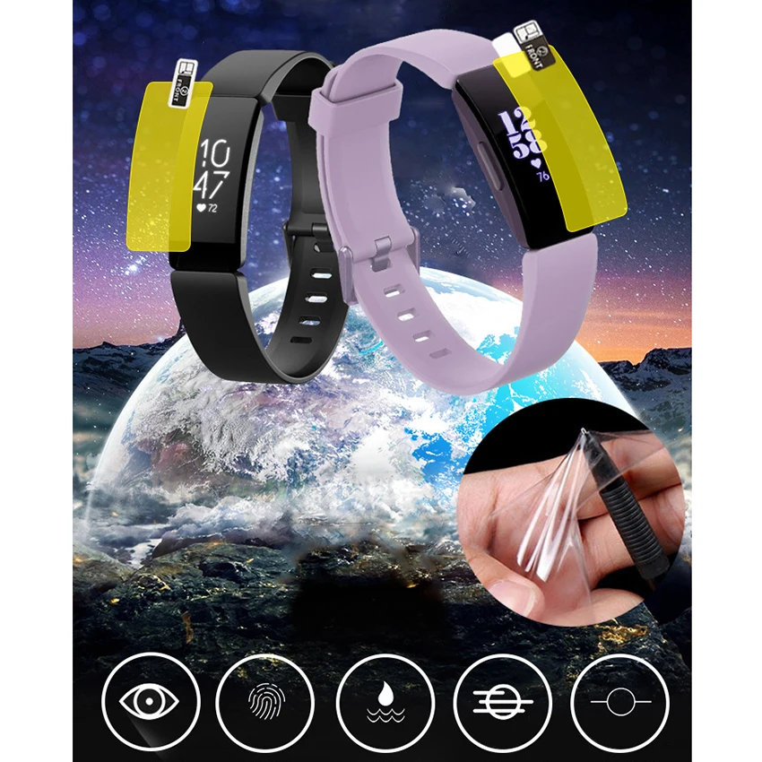 2 шт полное покрытие прозрачный протектор экрана для Fitbit Inspire/HR ультра тонкая HD мягкая защитная пленка tpu для Fitbit Inspire аксессуар