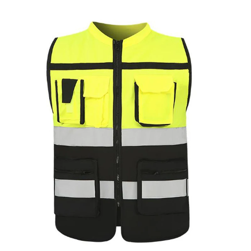 

Reflective Safety Warning Vest Working Clothes Reflectante Chaleco Day Night Protective Vest For Cycling Road Traffic YFY012