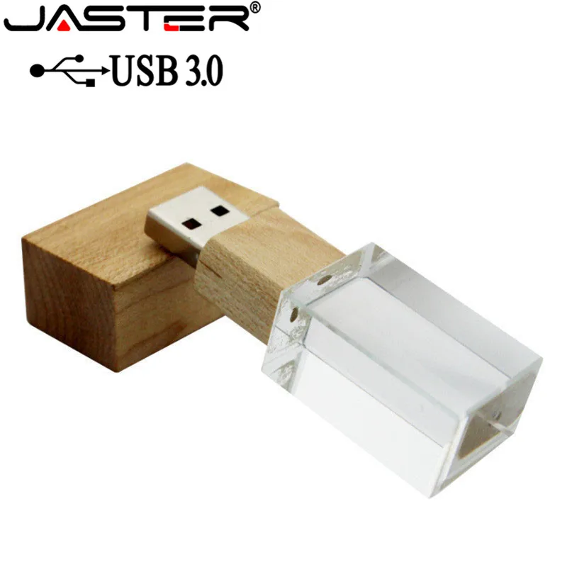 JASTER USB 3,0 креативный деревянный флеш-накопитель с кристаллами 4 Гб 16 г 32 Гб 64 Гб USB флеш-накопитель карта памяти(более 10 шт. бесплатный логотип