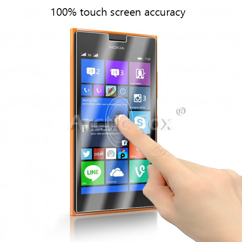 10 шт./лот Премиум закаленное Стекло Экран протектор для Nokia Lumia 730 735 бесплатная