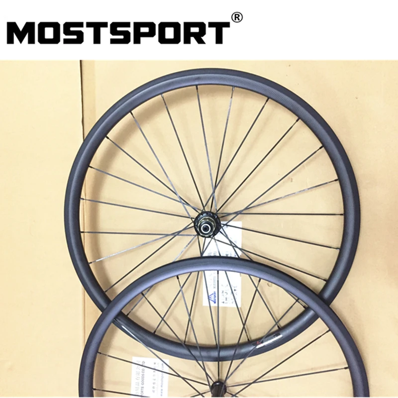 MOSTSPORT 30 мм клинчерные/бескамерные готовые карбоновые колеса с прямым тяговым