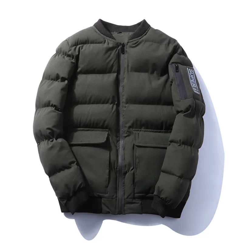 Мужская куртка бомбер MORUANCLE зимняя теплая с хлопковой подкладкой большой размер M