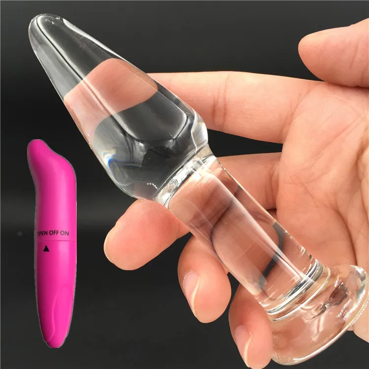 2 шт./лот вибратор и прозрачный классический Кристальный анальный пенис