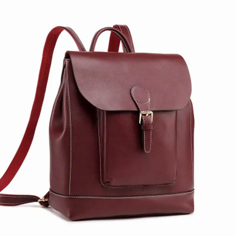 New Korean version of the trend wild casual leather cowhide bags fashion college wind large capacity bag | Багаж и сумки