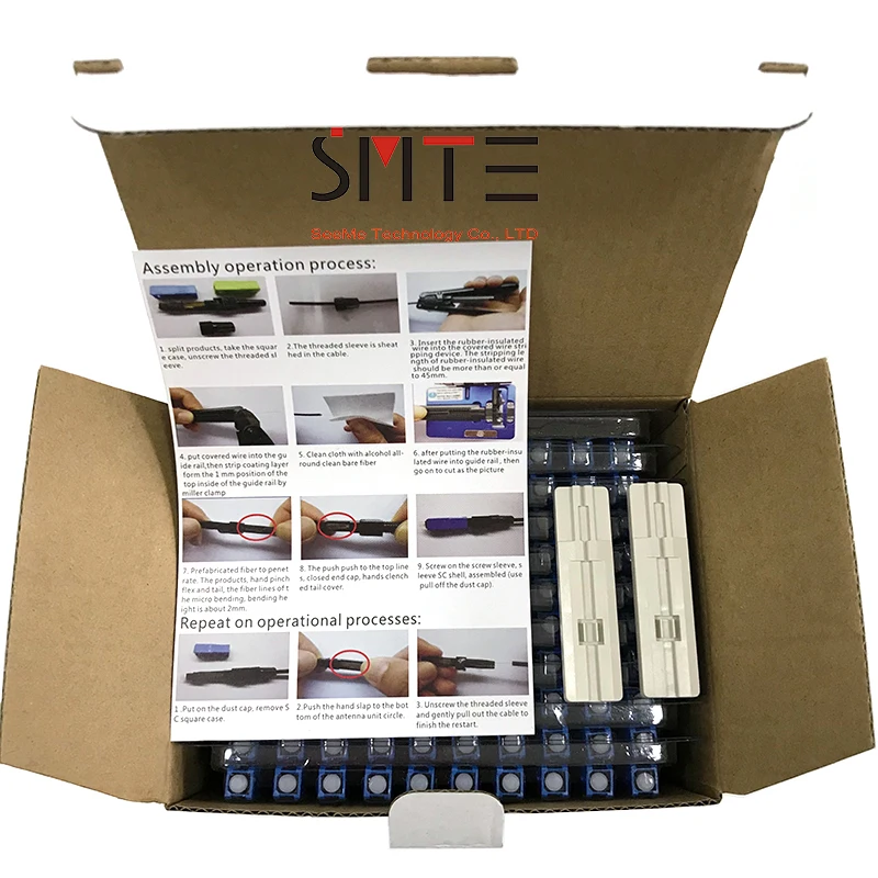 100pcs lot SC UPC NPFG 8802-TLC/3 XF-5000-0322-3 60mm fast connector SC/ZF SC/UPC  FTTH Fiber Optical