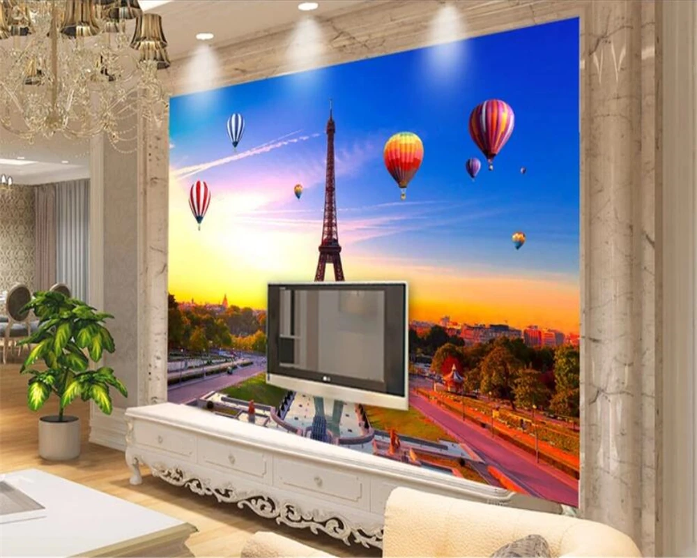 Beibehang пользовательские обои 3d Фото Фреска супер элегантный Париж Эйфелева башня