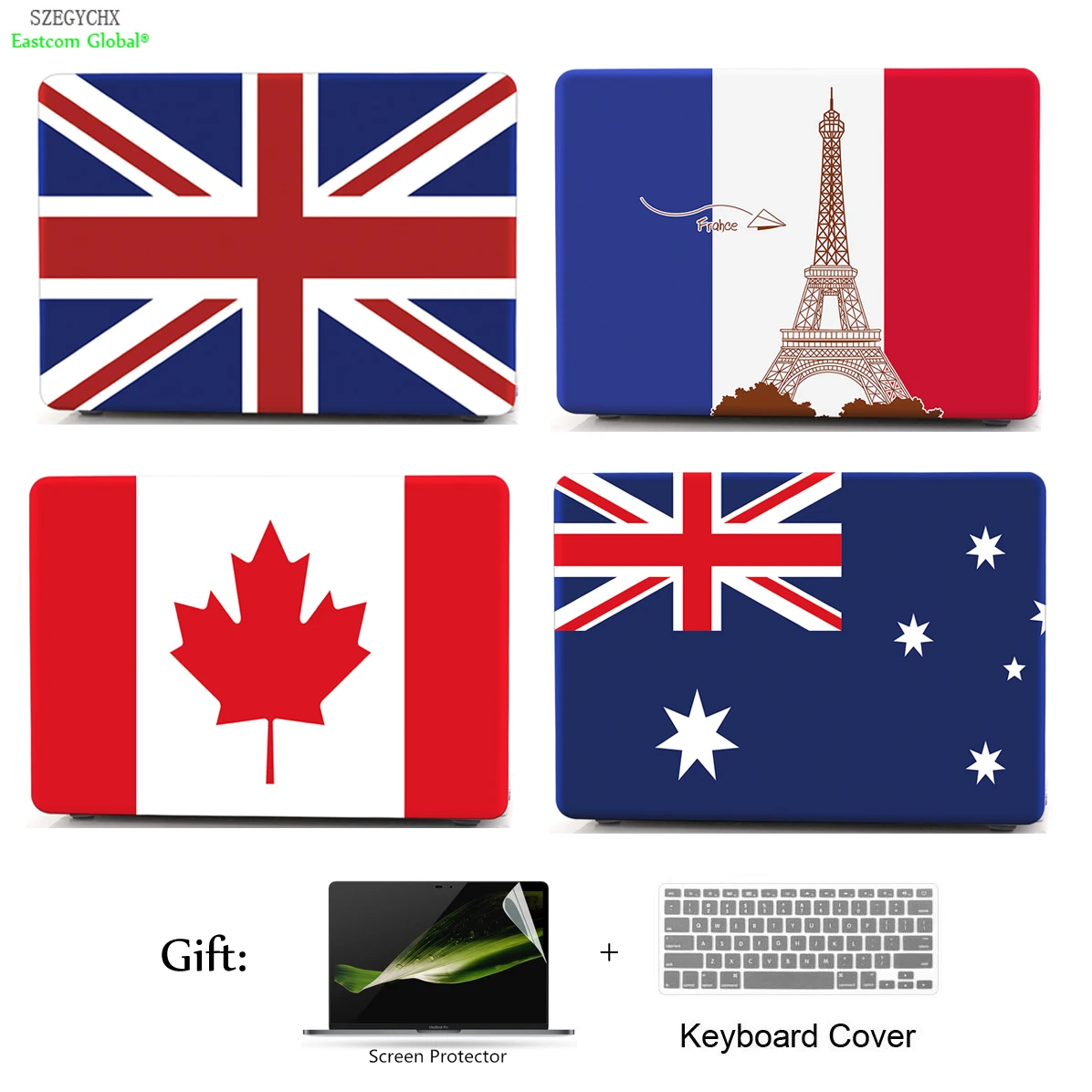 Чехол для Macbook Pro 13 2020 A2289 15 16 12 11 дюймов с сенсорной панелью Air A2179 US UK CA FR AU Flag|Сумки и