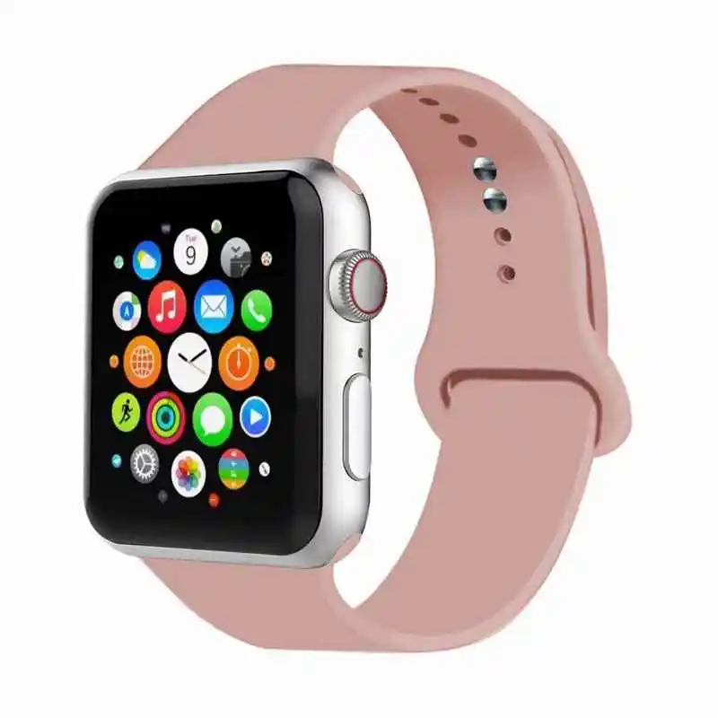 Vintage rose Joyozy 25 цветной мягкий силиконовый спортивный ремешок для apple watch полосы 42 мм/38 мм серии 4/3/2/1 для apple watch band - Цвет ремешка: Vintage rose