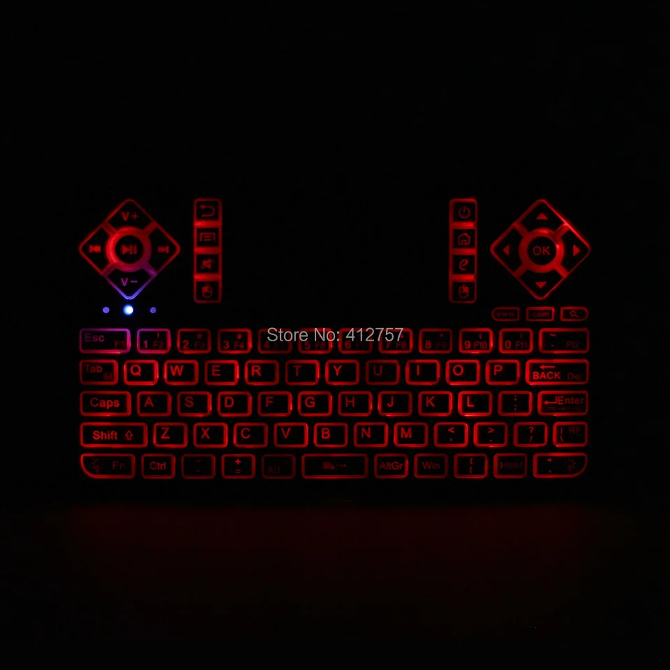 [100 шт.] Беспроводная мини клавиатура Q9 с RGB подсветкой 2 4 ГГц Воздушная мышь