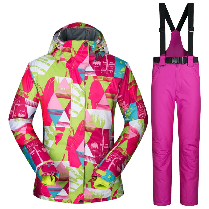 Hot Ski Suit Women's Brands Waterproof Windproof Jackets and Pants Climbing New Veneer Double Board Ladies | Спорт и развлечения