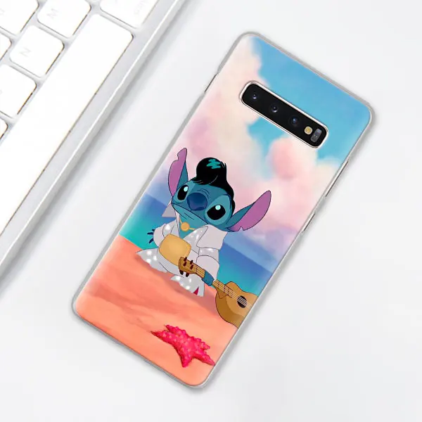 009 Милый мультфильм, Стич чехол для телефона для samsung Galaxy S10e S10 плюс S7 S8 S9 Plus, Note 8, 9, 10, плюс S10 5G M20 M30 жесткий чехол Coque - Цвет: 009