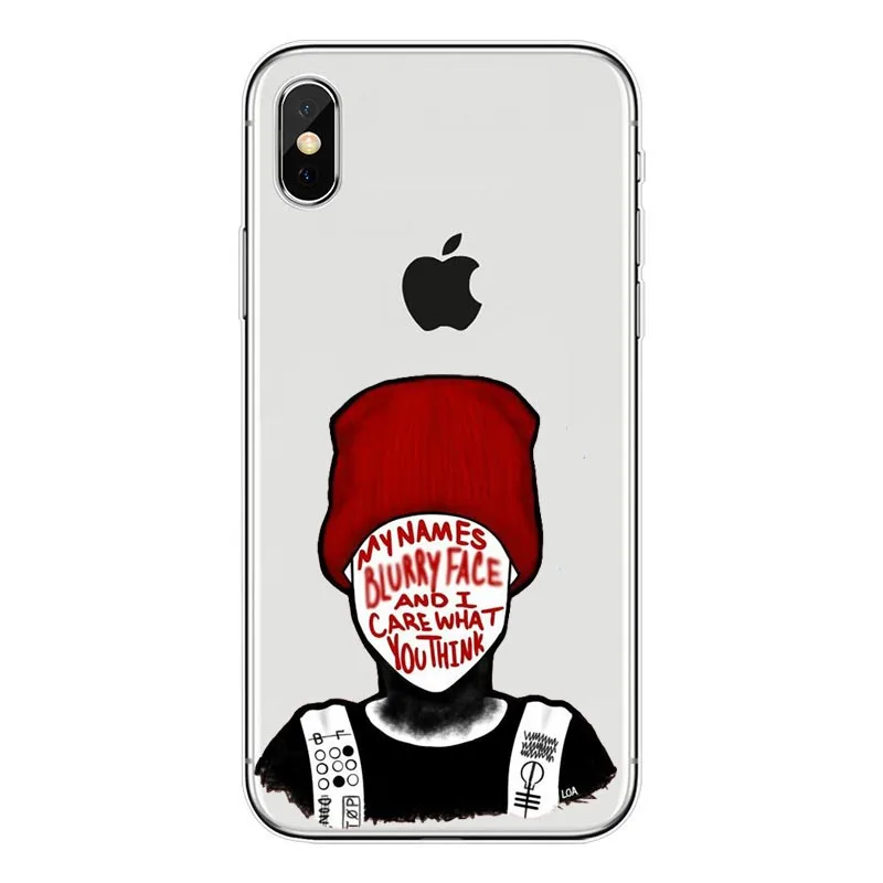 Мягкий чехол для телефона Rock band Twenty One Pilots из ТПУ iPhone8 8Plus 7 7Plus 6s Plus XS XR 5S SE