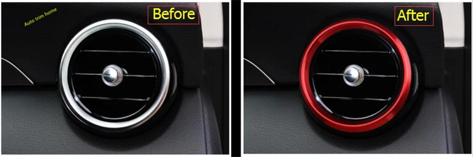 Lapetus Air Conditioning AC Outlet Vent Ring Cover Trim 7 Piece For Mercedes Benz C Class W205 2014 - 2021 Auto Accessories | Автомобили и