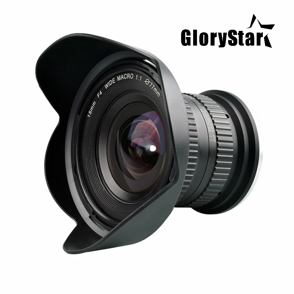 GloryStar 15 мм F/4 F4.0 F32 Ультра широкоугольный 1:1 макрообъектив для цифровых зеркальных