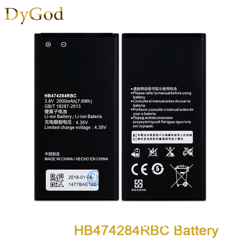 Аккумулятор HB474284RBC на 2000 мА · ч для Huawei y5 y550 y560 y625 y635 g521 g620 c8816 Honor 3C lite