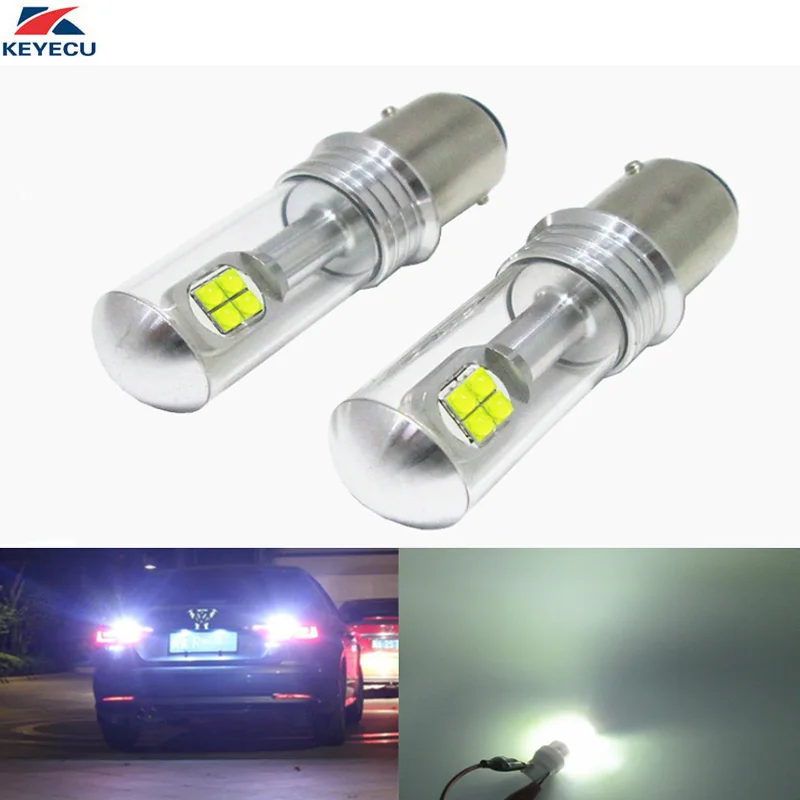 KEYECU 2 шт. 80 Вт 1156 1157 XBD Белый 8 светодиодов светильник пы супер яркие для стоп
