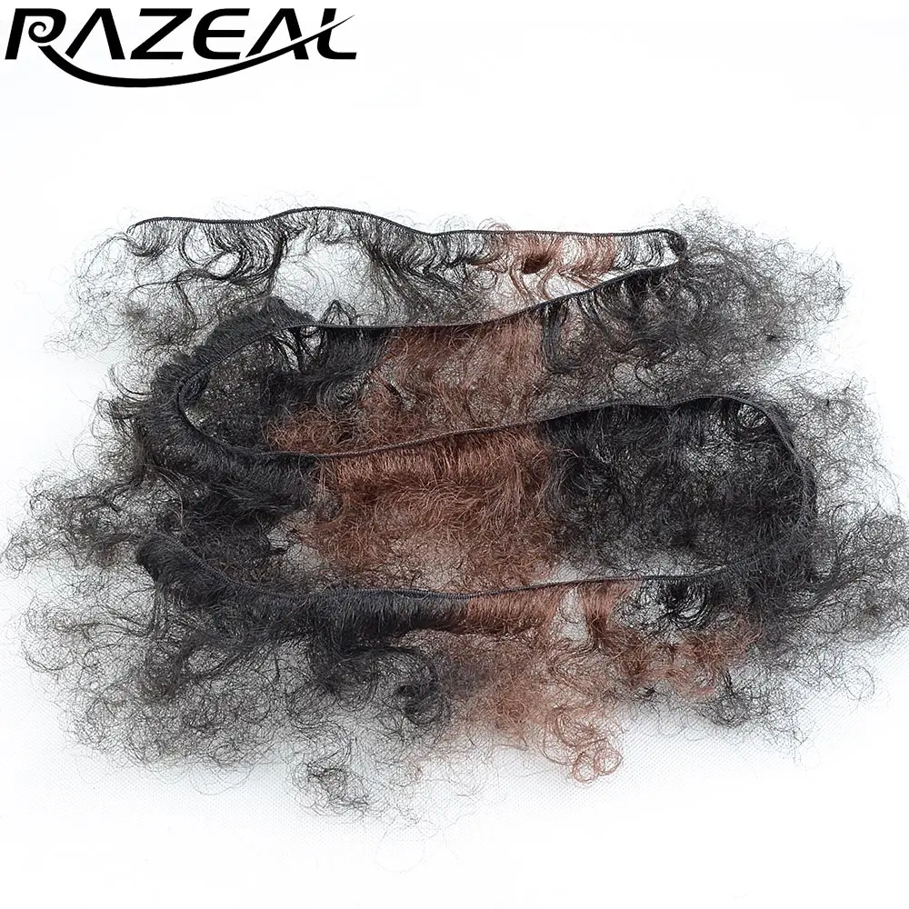 

Razeal 3Pcs/Lot Short Afro Kinky Curly Ombre Synthetic Hair Weave Bundles Hair Extension High Temperature 60Grams/Lot
