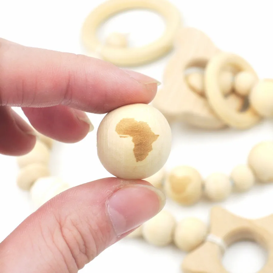 

20mm AFRICA MAP wooden beads AFRO shaped burnt engrave diy accessory wooden craft necklace bracelet fitting unfinished EA146