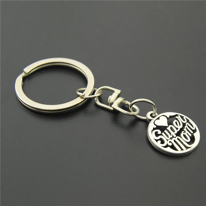 1 шт. брелок для ключей Super Mom круглый сделай сам подарок на день матери|key chain|key ringkey