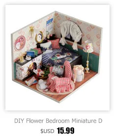 DIY миниатюрный деревянный кукольный дом наборы мебели игрушки ручной работы набор миниатюрных моделей кукольный домик игрушки подарок для детей