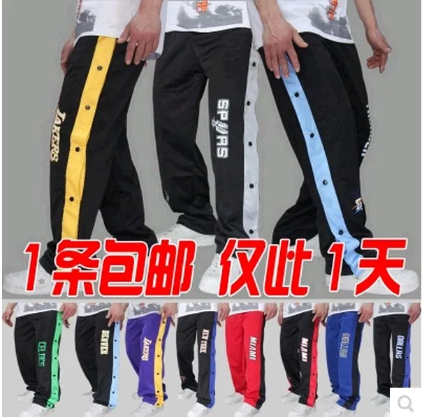 Plus Size 4XL Hot 2014 Active Basketball Trousers Button Sport Pants Brand Men Training Trouser Soccer / Football Pant | Мужская одежда