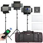 Viltrox 32pcs VL-S192T 50W Bi-color Светодиодная лампа для освещения видео + беспроводной пульт дистанционного управления + легкие стойки + сумка для студийной фотосъемки видеосъемки