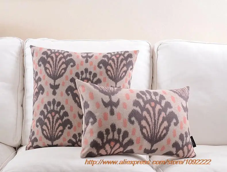Nordic Decorative Pillows Pink Geometric Cushion Cover Home Decor Boho Throw Linen Pillowcase for Sofa Couch | Дом и сад