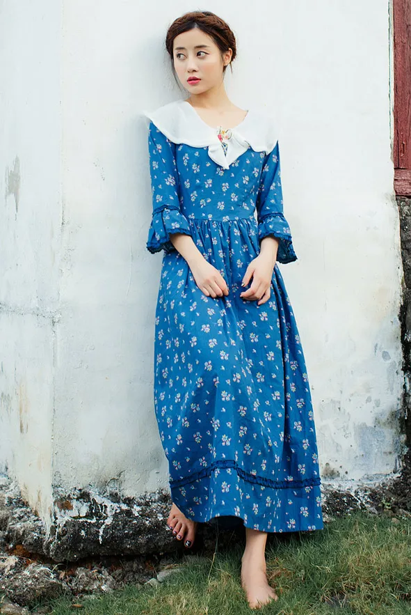 2018 весна женское платье Винтаж Ретро французский стиль Элегантный Питер Пэн