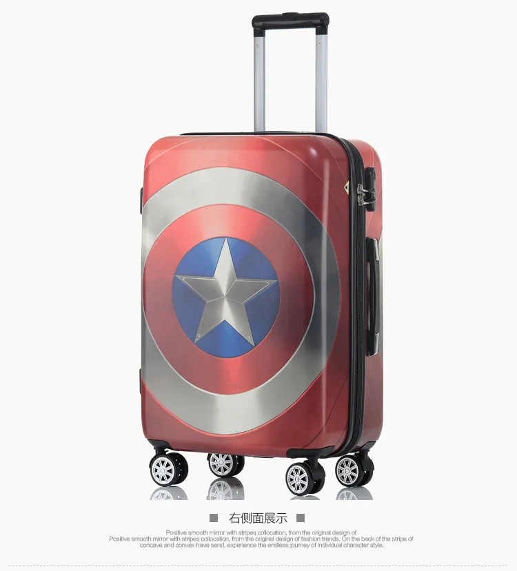 20 24 28 дюймов чемодан Капитан Америка для мужчин и женщин Marvel чемоданы на колесиках/чемодан на колесиках для путешествий для фанатов-героев
