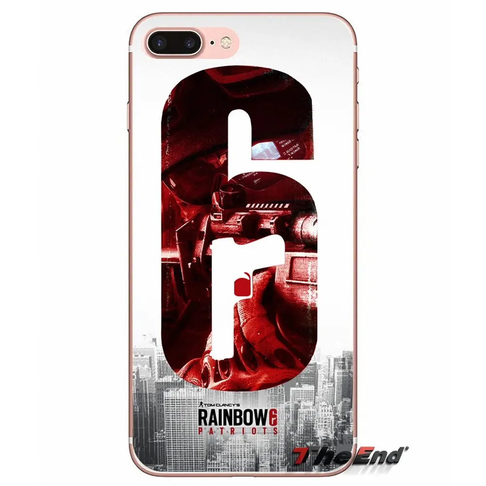 Для Apple iPhone X 4 4S 5 5S SE 5C 6 6S 7 8 Plus 6Plus 7plus 8plus Fundas Coque Rainbow Six Siege Operation Black Ice Cover | Мобильные