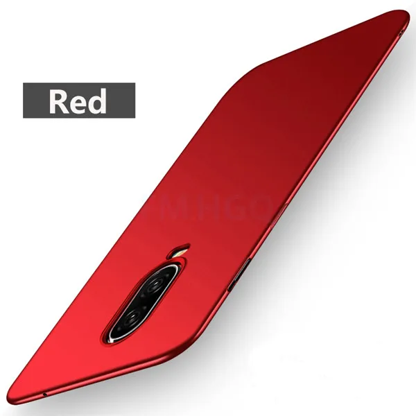 Красный FM. HGQ Роскошный чехол для телефона для Oneplus 6T 6 5T ультра тонкий матовый автомобильный Магнитный чехол-держатель для Oneplus 7 Pro 5T 6T PC чехол - Цвет: Красный