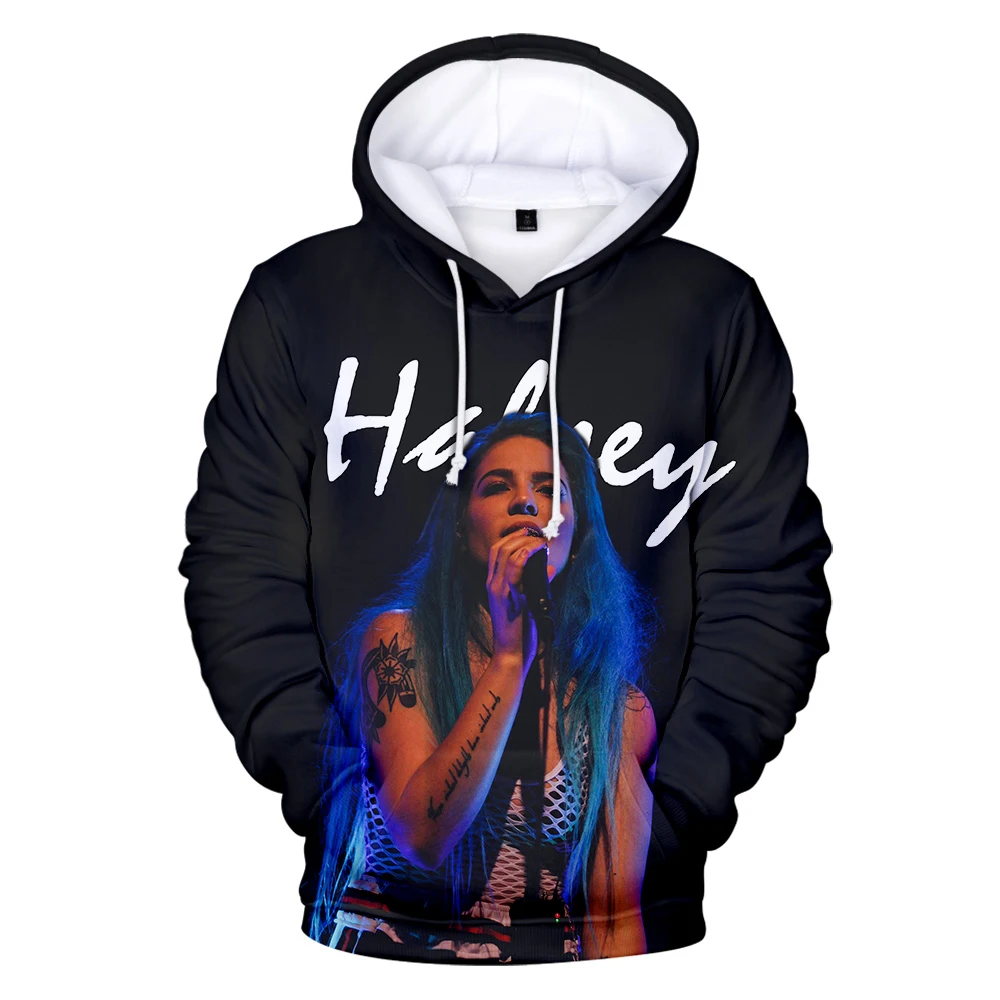 Толстовка с капюшоном Halsey 3D карманом рукавами для мужчин и женщин новая 2019 |