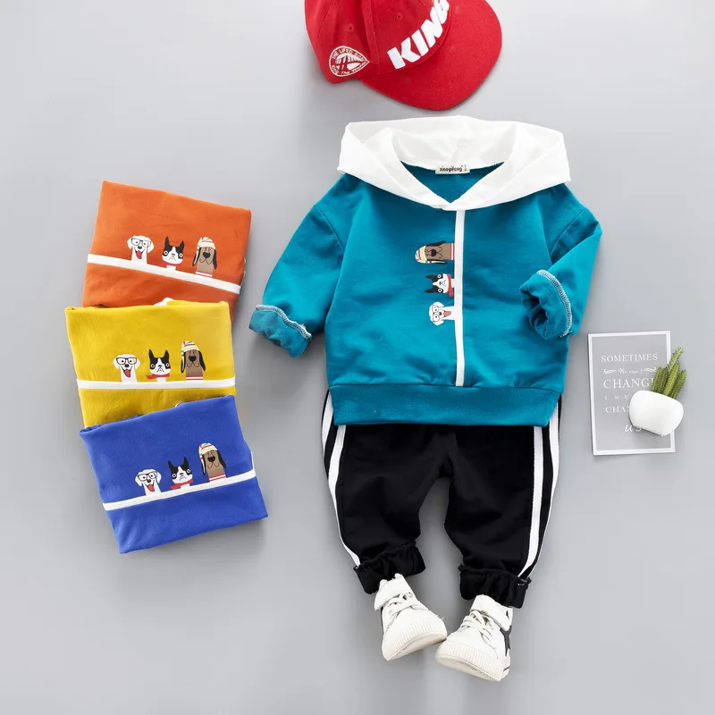 Cute Toddler Newborn Kids Baby Children Boys Girls Cotton Warm Clothing Long Sleeve T-shirt Tops 0-4Years Two-piece trousers | Детская