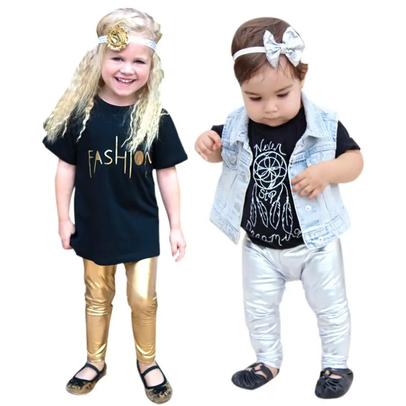 Детские кожаные штаны леггинсы для девочек маленьких мальчиков и осенние