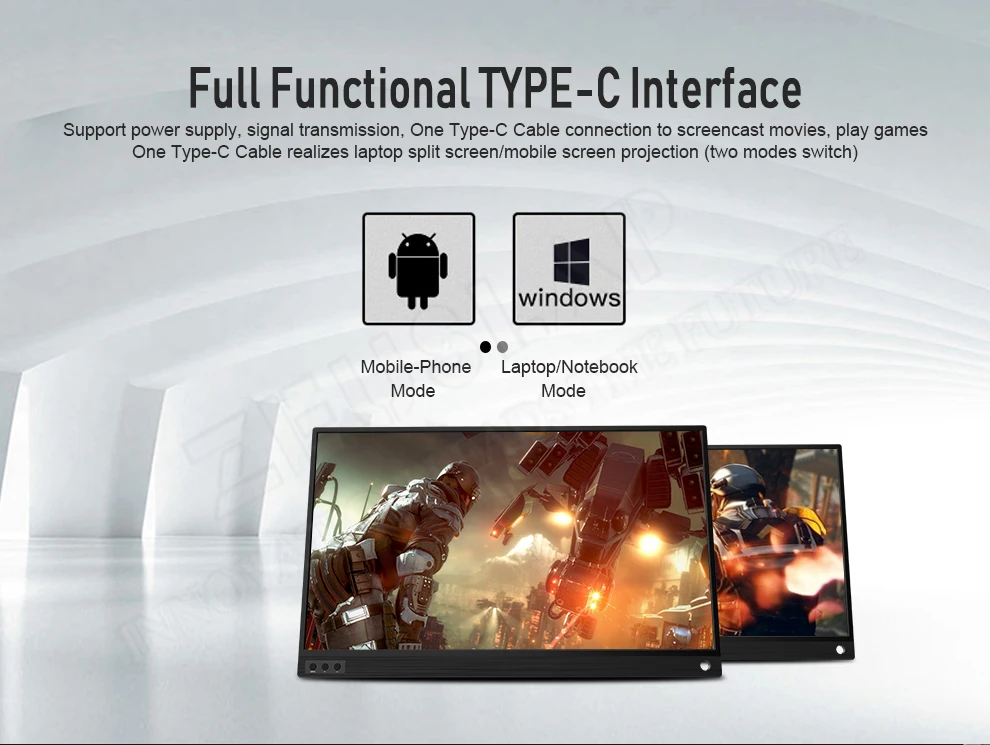 ZEUSLAP 15,6 дюймов 1920x1080p ips экран usb порт Тип c монитор портативный экран игровой монитор