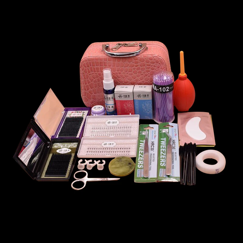 Новый набор для наращивания ресниц с розовым чехлом профессиональный макияжа