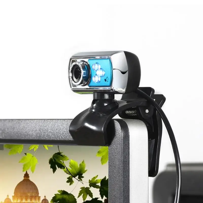 USB веб-камера HD веб-камера 12 м чип и объектив ясность 3 светодиодный USB веб-камера с микрофоном и ночного видения для ПК ноутбука синий Желтый Хит