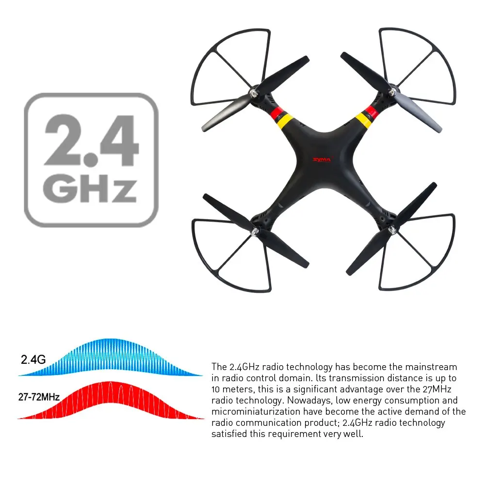Syma X8C Квадрокоптер с камерой Wi-Fi RTF 2 4G 6-осевой 4CH Радиоуправляемый Дрон Безголовый