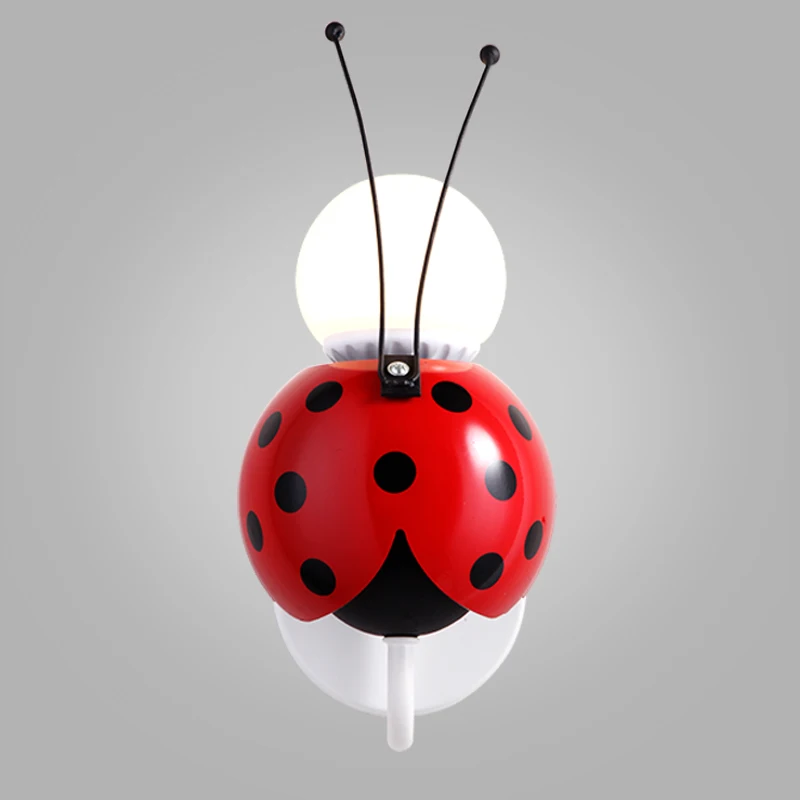 Children room droplight male girl bedroom contracted cartoon 7 star ladybug wall | Освещение