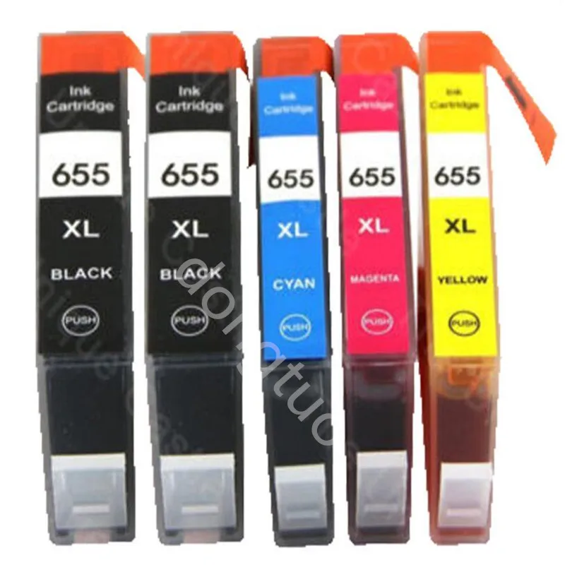 5х совместимый чернильный картридж 655 655xl для принтера Deskjet 3525/4615/4625/5525/6520c |