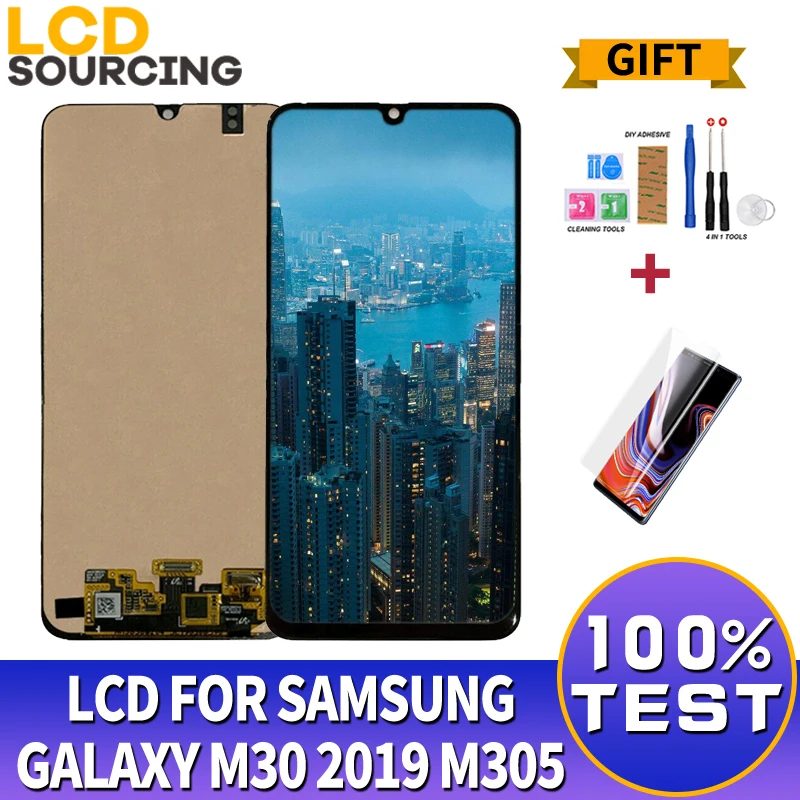 ЖК дисплей 6 4 дюйма для Samsung Galaxy M30 2019 SM M305 сенсорный экран дигитайзер в сборе samsung