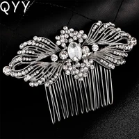 qyy 2019 fashion rhinestone for wedding hair accessories women hair comb clips bride hair jewelry bridal headpieces for women
