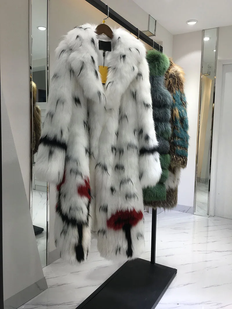 Новая высококачественная стильная длинная Меховая куртка средней длины из меха