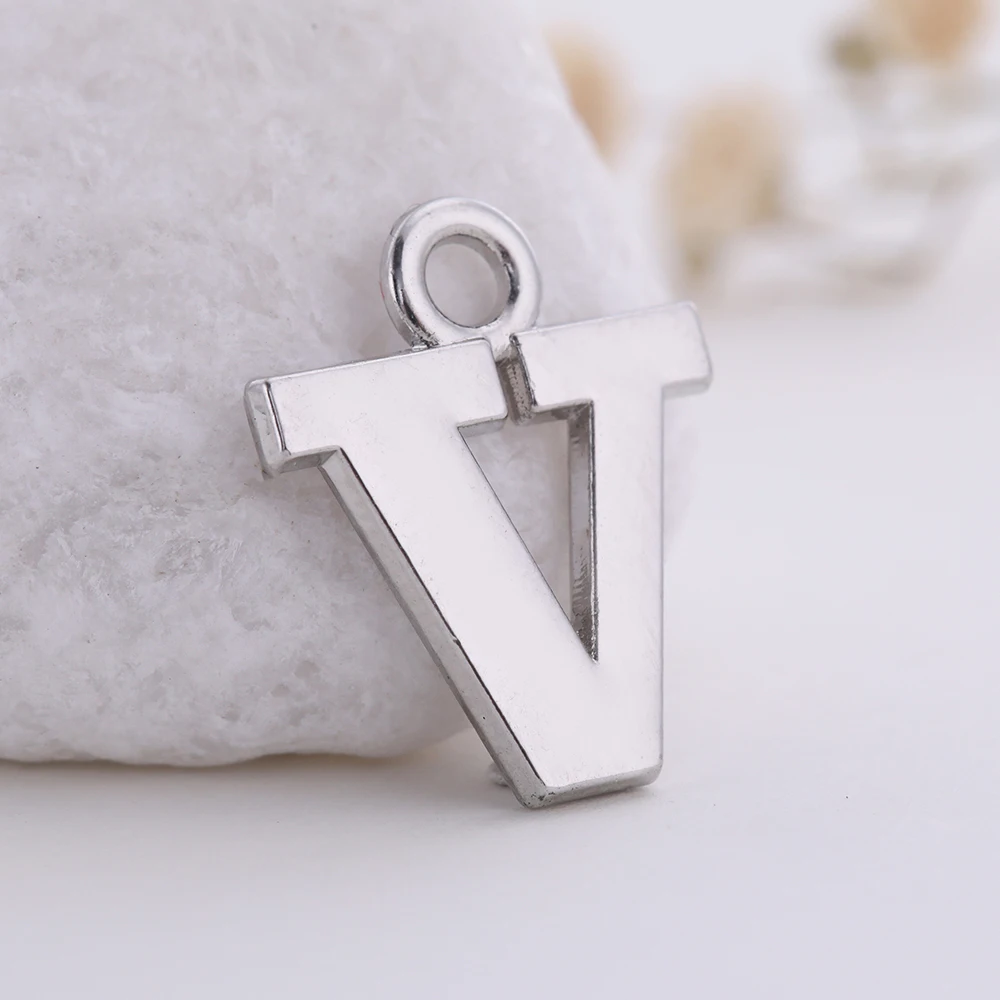 Dawapara 2019 New Silver Letter V Pendants/Charms for Necklaces/Bracelets jewelry 5pcs | Украшения и аксессуары