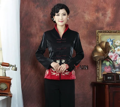 

National Chinese Red Coat Women's Satin Jacket Sz M To 3XL