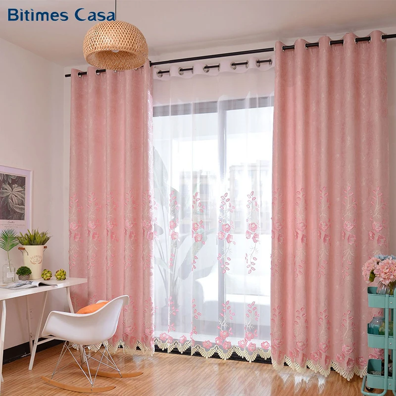 Синель цветок вышивка окна шторы панели драпировка для спальни гостиной