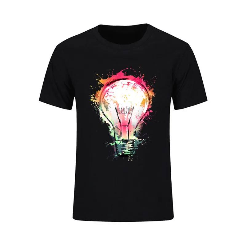 Всплеск идеи дизайн новые цветные лампы мужские футболки размер плюс мужской топ